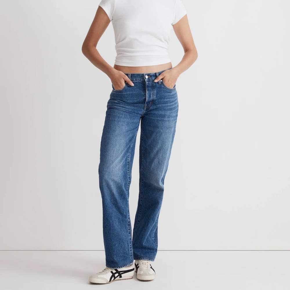 Madewell Petite Low Slung Straight Jeans
